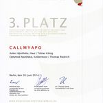 3. Platz des Deutschen Apothekenpreises für CallMyApo